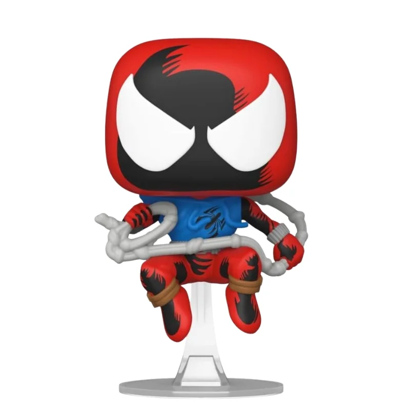 Funko Pop Scarlet Spider 1585 SE Marvel fuera de su caja con vista frontal de la tienda de figuras coleccionables online spain dreampop especializada en funkos y youtooz