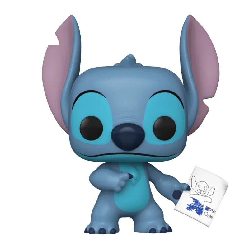Funko Pop Stitch With Mood Chart 1744 Lilo & Stitch fuera de su caja con vista frontal de la tienda de figuras coleccionables online spain dreamspop