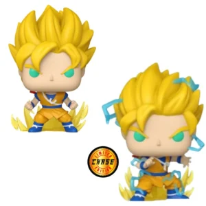 Funko Pop Super Saiyan Son Goku Mini 2305 Bundle Dragon Ball Daima fuera de sus cajas con vista frontal de la tienda de figuras coleccionables online spain dreamspop