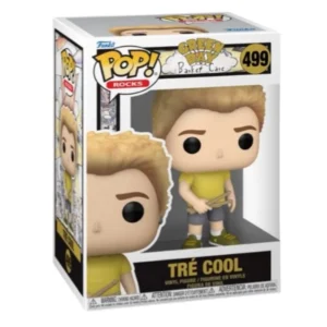 Funko Pop Tre Cool 499 Green Day en su caja con vista lateral de la tienda de figuras coleccionables online spain dreamspop