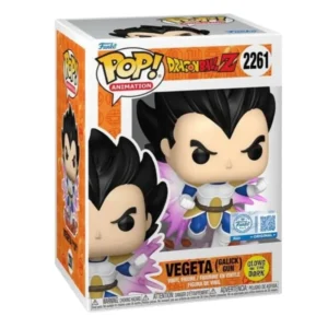 Funko Pop Vegeta 2261 GITD SE Dragon Ball en su caja con vista lateral de la tienda de figuras coleccionables online spain dreamspop