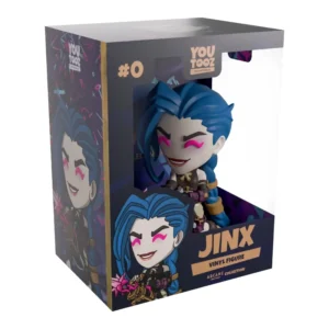 Youtooz Jinx 0 League of Legends en su caja con vista lateral de la tienda de figuras coleccionables online spain dreamspop