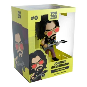 Youtooz Johnny Silverhand 0 Cyberpunk en su caja con vista lateral de la tienda de figuras coleccionables online spain dreamspop