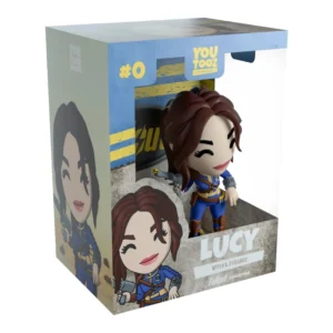 Youtooz Lucy 0 Fallout en su caja con vista lateral de la tienda de figuras coleccionables online spain dreamspop