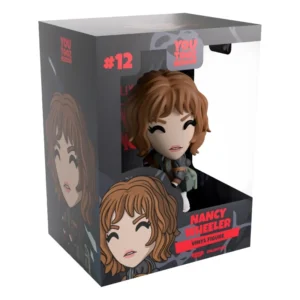 Youtooz Nancy Wheeler 12 Stranger Things en su caja con vista lateral de la tienda de figuras coleccionables online spain dreamspop