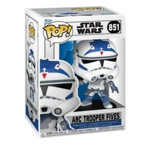 Funko Pop Arc Trooper Fives 851 Star Wars en su caja con vista lateral de la tienda de figuras coleccionables online spain dreampsop especializada en funko pop y youtooz