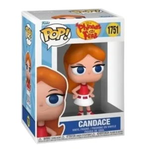 Funko Pop Candace 1751 Phineas and Ferb en su caja con vista lateral de la tienda de figuras coleccionables online spain dreampsop especializada en funko pop y youtooz