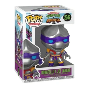 Funko Pop Donatello X Jet Jaguar 2342 Ninja Turtles X Godzilla en su caja con vista lateral de la tienda de figuras coleccionables online spain dreampsop especializada en funko pop y youtooz
