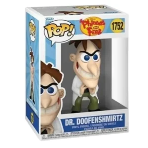 Funko Pop Dr. Doofenshmirtz 1752 Phineas and Ferb en su caja con vista lateral de la tienda de figuras coleccionables online spain dreampsop especializada en funko pop y youtooz