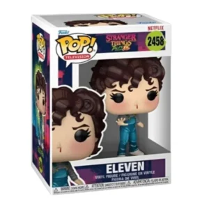 Funko Pop Eleven 2458 Stranger Things en su caja con vista lateral de la tienda de figuras coleccionables online spain dreampsop especializada en funko pop y youtooz