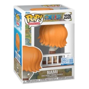 Funko Pop Nami 2335 SE One Piece en su caja con vista lateral de la tienda de figuras coleccionables online spain dreampsop especializada en funko pop y youtooz
