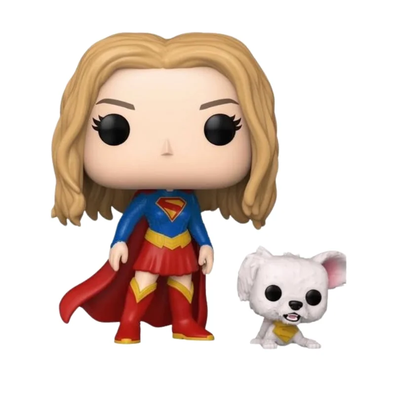 Funko Pop Supergirl with Puppy Krypto 633 fuera de su caja con vista frontal de la tienda de figuras coleccionables online spain dreampop especializada en funkos y youtooz