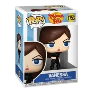 Funko Pop Vanessa 1753 Phineas and Ferb en su caja con vista lateral de la tienda de figuras coleccionables online spain dreampsop especializada en funko pop y youtooz
