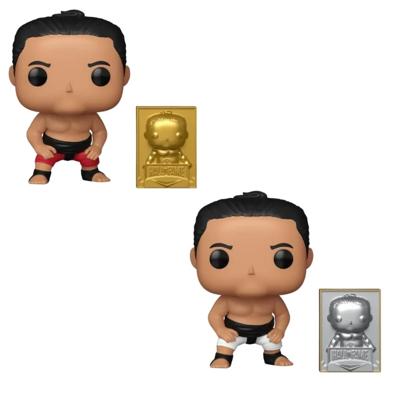 Funko Pop Yokozuna 204 SE Bundle WWE fuera de sus cajas con vista frontal de la tienda de figuras coleccionables online spain dreampop especializada en funkos y youtooz