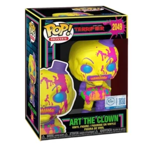 Funko Pop Art The Clown 2049 SE Terrifier en su caja con vista lateral de la tienda de figuras coleccionables online spain dreampsop especializada en funko pop y youtooz