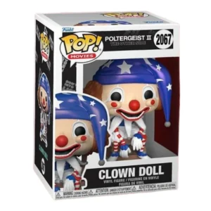 Funko Pop Clown Doll 2067 Poltergeist II en su caja con vista lateral de la tienda de figuras coleccionables online spain dreampsop especializada en funko pop y youtooz