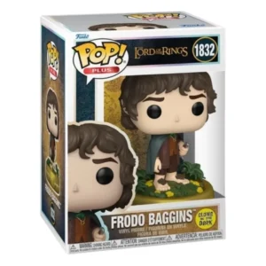 Funko Pop Frodo Baggins 1832 GITD El Señor de los Anillos en su caja con vista lateral de la tienda de figuras coleccionables online spain dreampsop especializada en funko pop y youtooz