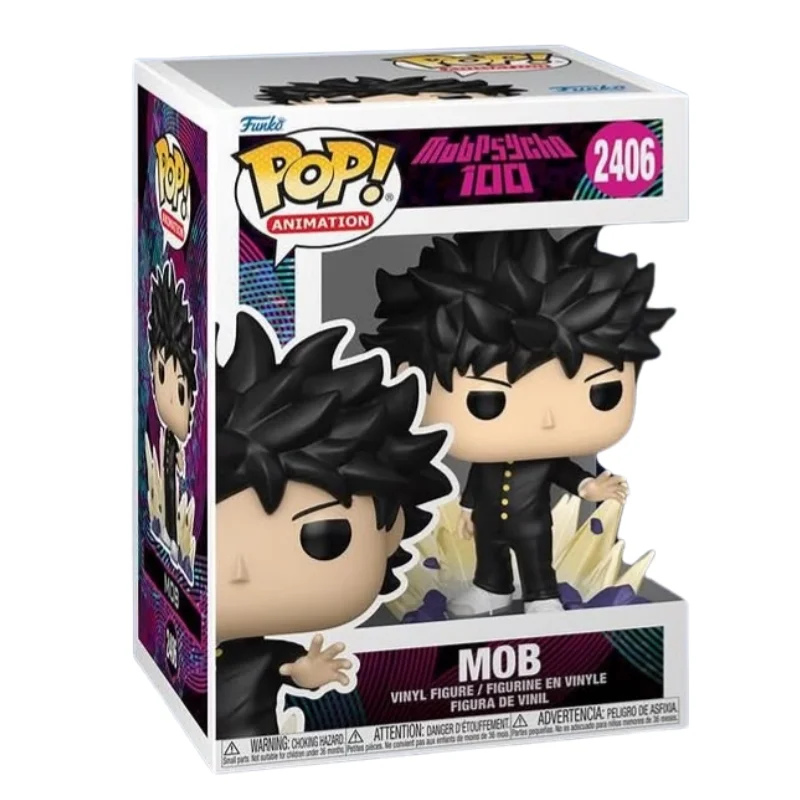 Funko Pop Mob 2406 Mob Psycho 100 en su caja con vista lateral de la tienda de figuras coleccionables online spain dreampsop especializada en funko pop y youtooz