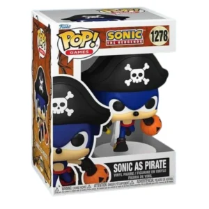 Funko Pop Sonic As Pirate 1278 Sonic en su caja con vista lateral de la tienda de figuras coleccionables online spain dreampsop especializada en funko pop y youtooz