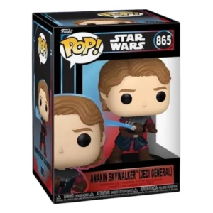 Funko Pop Anakin Skywalker (Jedi General) 865 Star Wars en su caja con vista lateral de la tienda de figuras coleccionables online spain dreamspop especializada en funko pop y youtooz