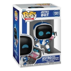 Funko Pop Astro With Barkster 1301 Astro Bot en su caja con vista lateral de la tienda de figuras coleccionables online spain dreampsop especializada en funko pop y youtooz