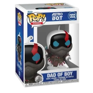 Funko Pop Dad Of Boy 1302 Astro Bot en su caja con vista lateral de la tienda de figuras coleccionables online spain dreampsop especializada en funko pop y youtooz