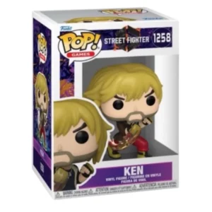 Funko Pop Ken 1258 Street Fighter en su caja con vista lateral de la tienda de figuras coleccionables online spain dreampsop especializada en funko pop y youtooz