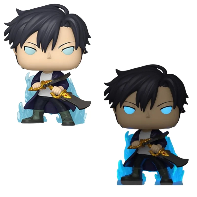 Funko Pop Sung Jinwoo 2496 SE Bundle Solo Leveling fuera de cajas con vista frontal de la tienda de figuras coleccionables online spain dreamspop especializada en funko pop y youtooz