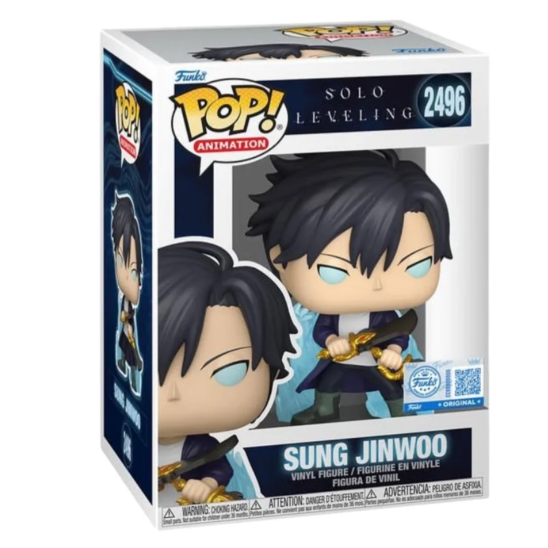 Funko Pop Sung Jinwoo 2496 SE Solo Leveling en su caja con vista lateral de la tienda de figuras coleccionables online spain dreamspop especializada en funko pop y youtooz