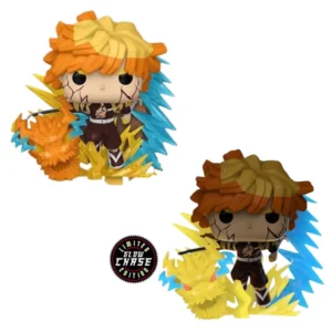 Funko Pop Zenitsu Agatsuma 2502 Demon Slayer fuera de sus cajas con vista frontal de la tienda de figuras coleccionables online spain dreampsop especializada en funko pop y youtooz
