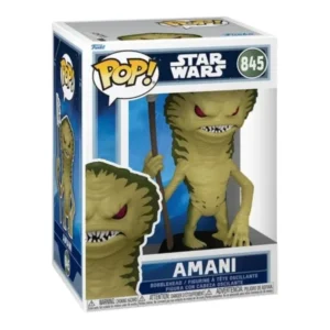 Funko Pop Amani 845 Star Wars en su caja con vista lateral de la tienda de figuras coleccionables online spain dreamspop especializada en funko pop y youtooz