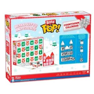 Calendario Adviento Bitty Pop Hello Kitty en su caja con vista lateral de la tienda de figuras coleccionables online spain dreamspop especializada en funko pop y youtooz