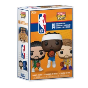 Calendario Adviento Pocket Pop NBA en su caja con vista lateral de la tienda de figuras coleccionables online spain dreamspop especializada en funko pop y youtooz