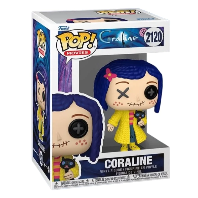 Funko Pop Coraline 2120 en su caja con vista lateral de la tienda de figuras coleccionables online spain dreamspop especializada en funko pop y youtooz