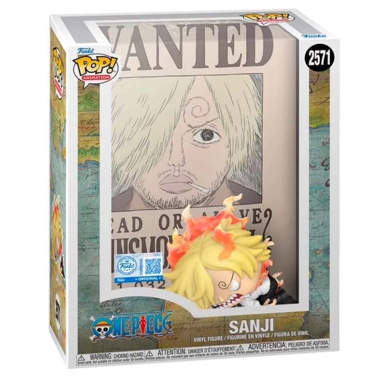 Funko Pop Covers Sanji 2571 SE One Piece en su caja con vista lateral de la tienda de figuras coleccionables online spain dreamspop especializada en funko pop y youtooz