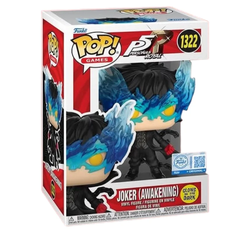 Funko Pop Joker Awakening 1322 SE GITD Persona 5 en su caja con vista lateral de la tienda de figuras coleccionables online spain dreamspop especializada en funko pop y youtooz
