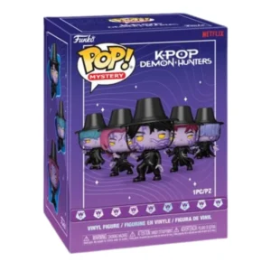 Funko Pop K-Pop Demon Hunters (opción chase aleatoria) en su caja original, vista lateral.