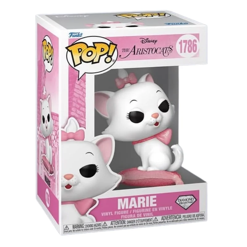 Funko Pop Marie Diamond 1786 The Aristocats en su caja con vista lateral de la tienda de figuras coleccionables online spain dreamspop especializada en funko pop y youtooz