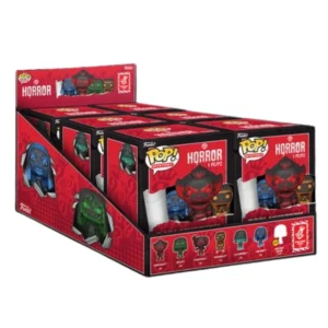 Funko Pop Mystery Horror Caja en su caja original, vista lateral.