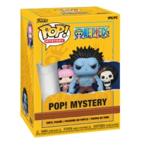 Funko Pop One Piece Mystery Caja en su caja original, vista lateral.