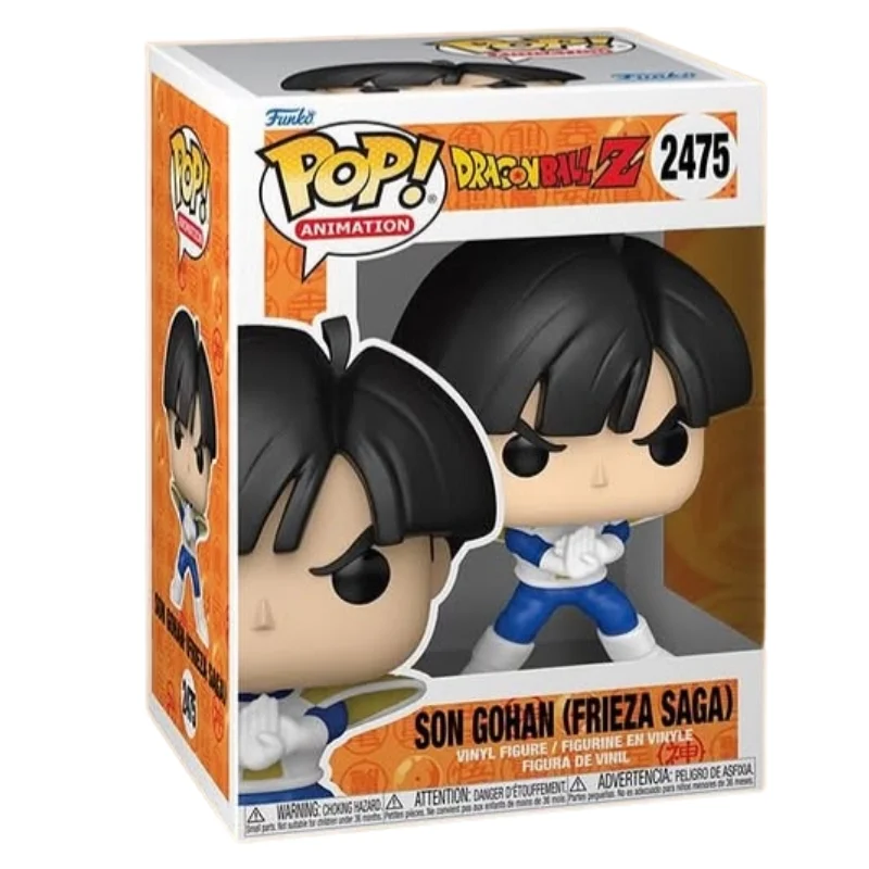 Funko Pop Son Gohan (Frieza Saga) 2475 Dragon Ball en su caja original, vista lateral.