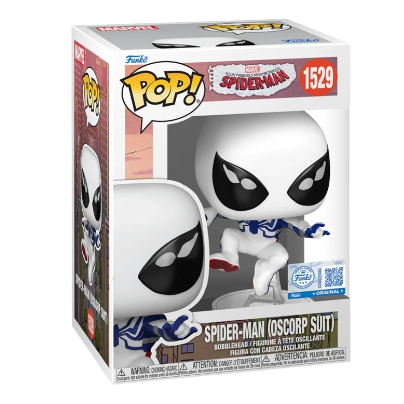 Funko Pop Spider Man 1529 SE Marvel en su caja con vista lateral de la tienda de figuras coleccionables online spain dreamspop especializada en funko pop y youtooz