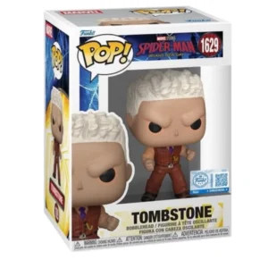 Funko Pop Tombstone 1629 SE Spider Man Marvel en su caja original, vista lateral.