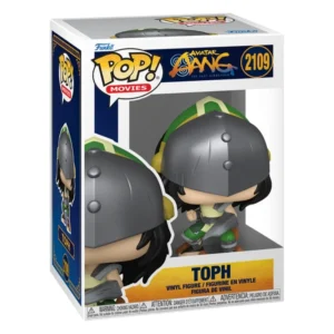 Funko Pop Toph 2109 Avatar The Last Airbender en su caja original, vista lateral.