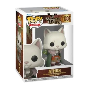 Funko Pop Athos 1308 Monster Hunter en su caja con vista lateral de la tienda de figuras coleccionables online spain dreamspop especializada en funko pop y youtooz