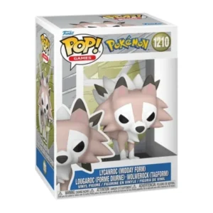 Funko Pop Lycanroc 1210 (Midday Form) Pokémon en su caja con vista lateral de la tienda de figuras coleccionables online spain dreamspop especializada en funko pop y youtooz