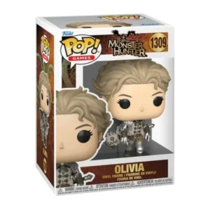Funko Pop Olivia 1309 Monster Hunter en su caja con vista lateral de la tienda de figuras coleccionables online spain dreamspop especializada en funko pop y youtooz