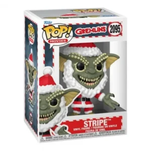 Funko Pop Stripe 2095 (Santa Coat) Gremlins en su caja con vista lateral de la tienda de figuras coleccionables online spain dreamspop especializada en funko pop y youtooz