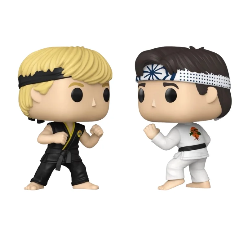 Funko Pop 2 Pack Johnny y Daniel The Karate Kid fuera de su caja, vista frontal.