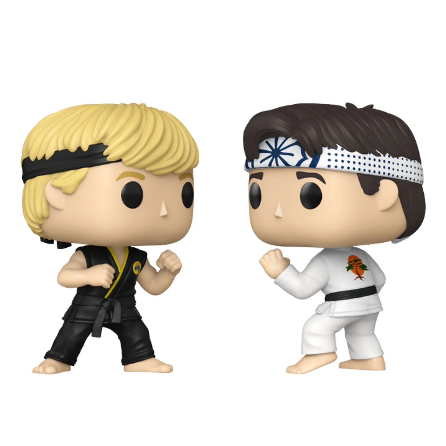 Funko Pop 2 Pack Johnny y Daniel The Karate Kid fuera de la caja, vista frontal
